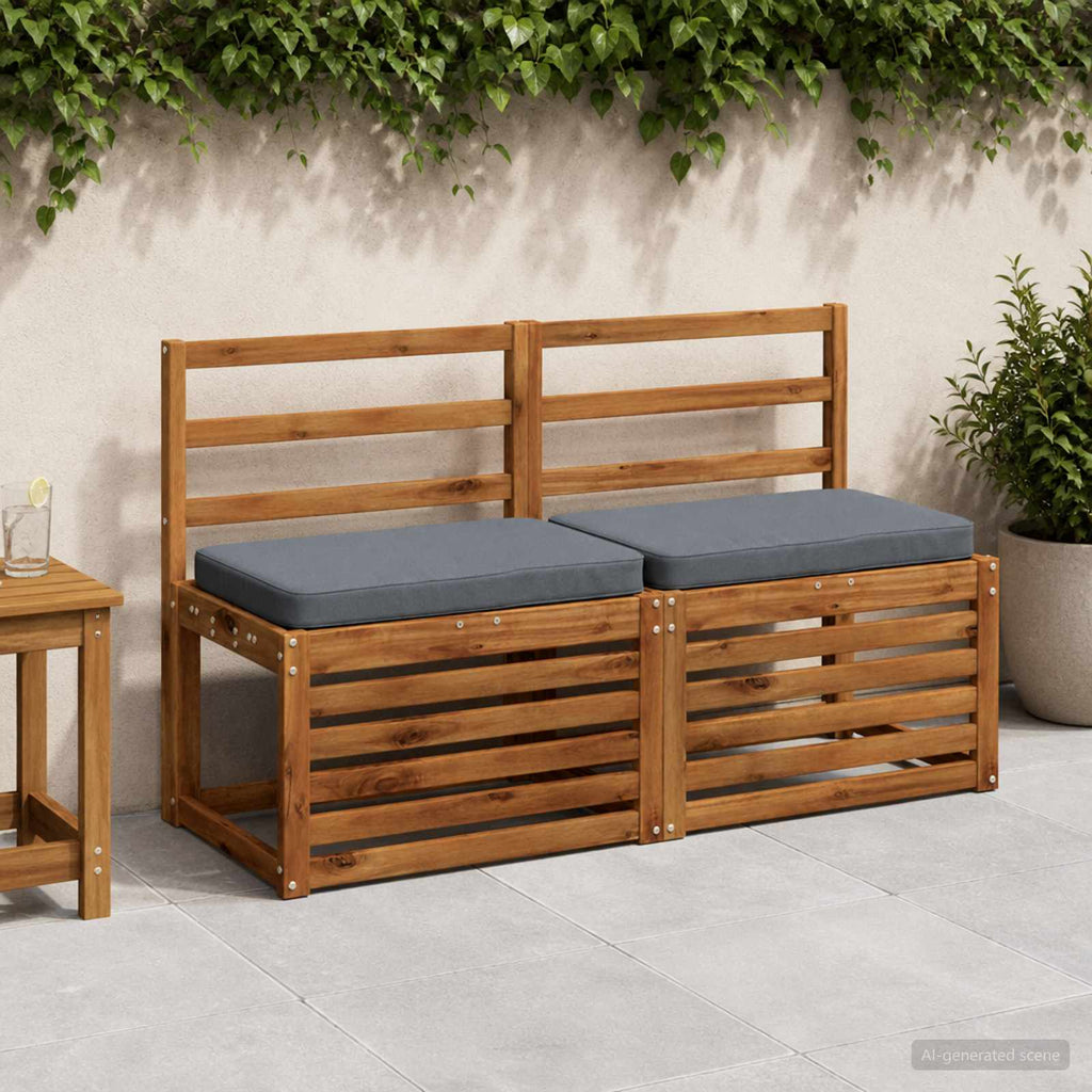 vidaXL Poduszki na ławkę 2-częściowe VUGHT 2 pcs 100% poliester