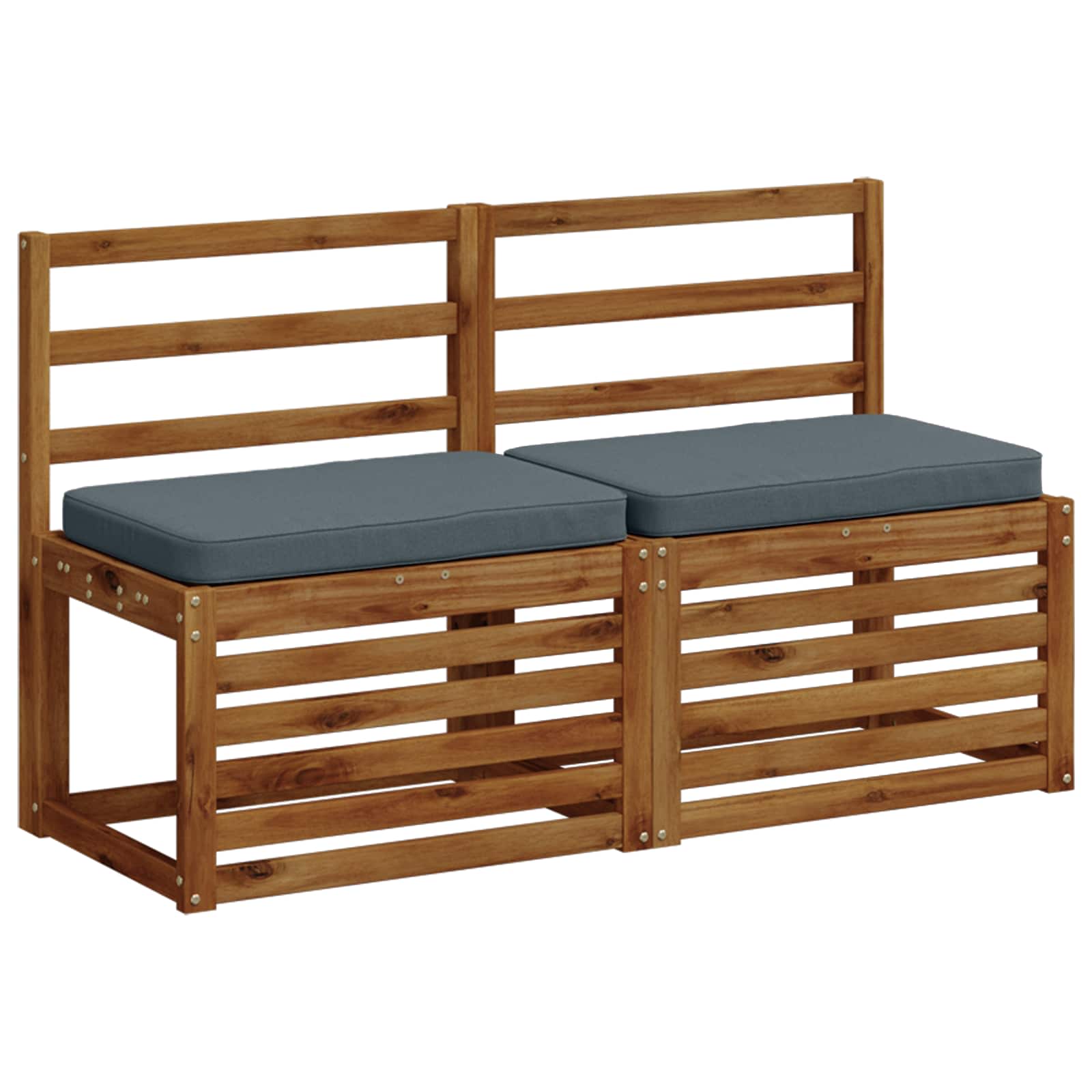 vidaXL Poduszki na ławkę 2-częściowe VUGHT 2 pcs 100% poliester