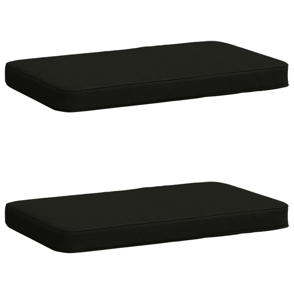 vidaXL Poduszki na ławkę 2-częściowe VUGHT 2 pcs 100% poliester Czarny