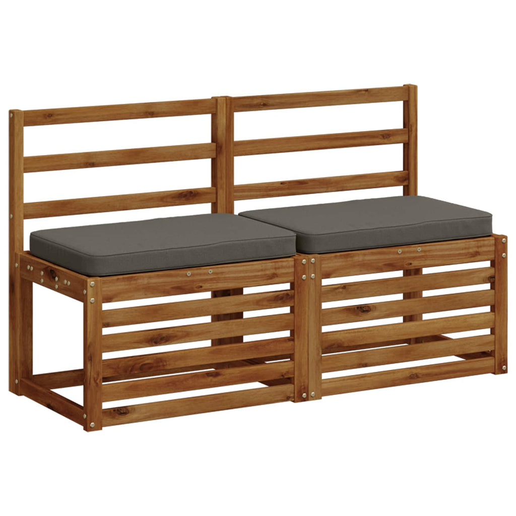 vidaXL Poduszki na ławkę 2-częściowe VUGHT 2 pcs 100% poliester Szary
