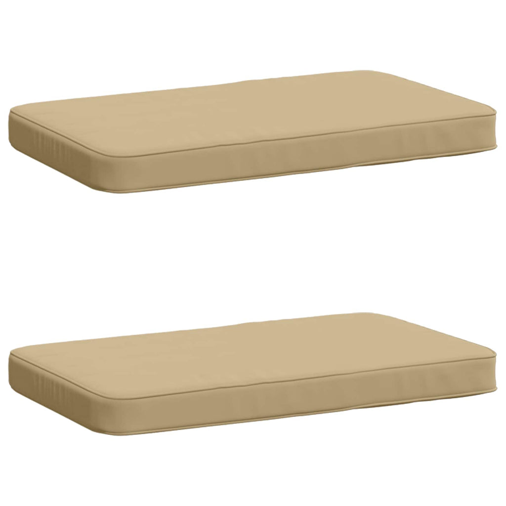 vidaXL Poduszki na ławkę 2-częściowe VUGHT 2 pcs 100% poliester Beżowy