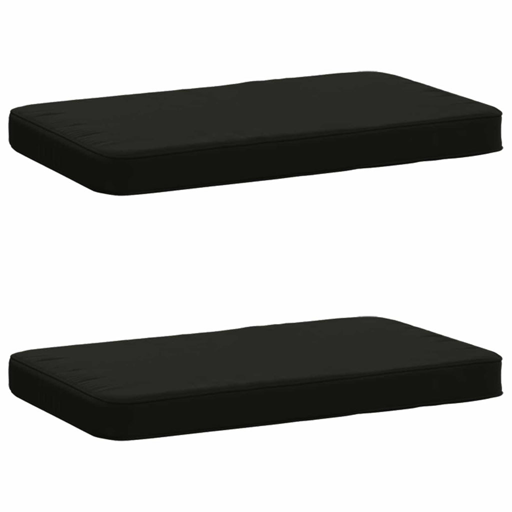 vidaXL Poduszki na ławkę 2-częściowe VUGHT 2 pcs 100% poliester Czarny