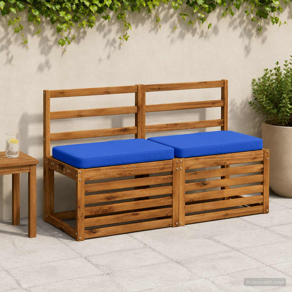 vidaXL Poduszki na ławkę 2-częściowe VUGHT 2 pcs 100% poliester