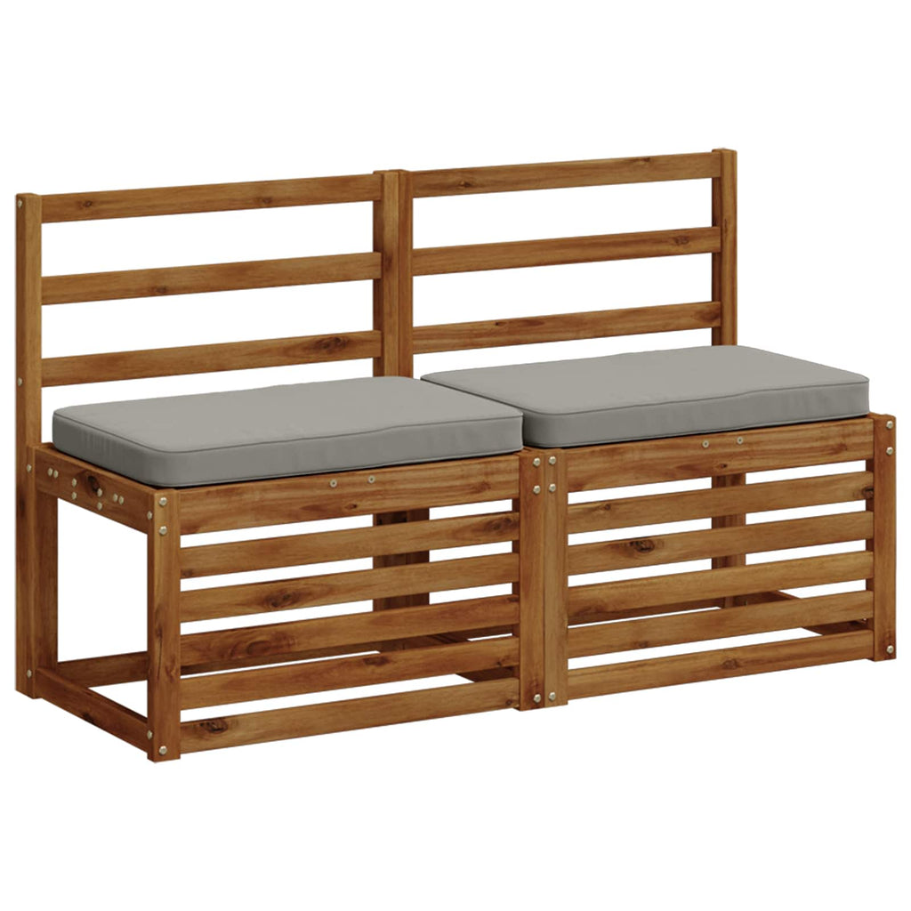 vidaXL Poduszki na ławkę 2-częściowe VUGHT 2 pcs 100% poliester Szary