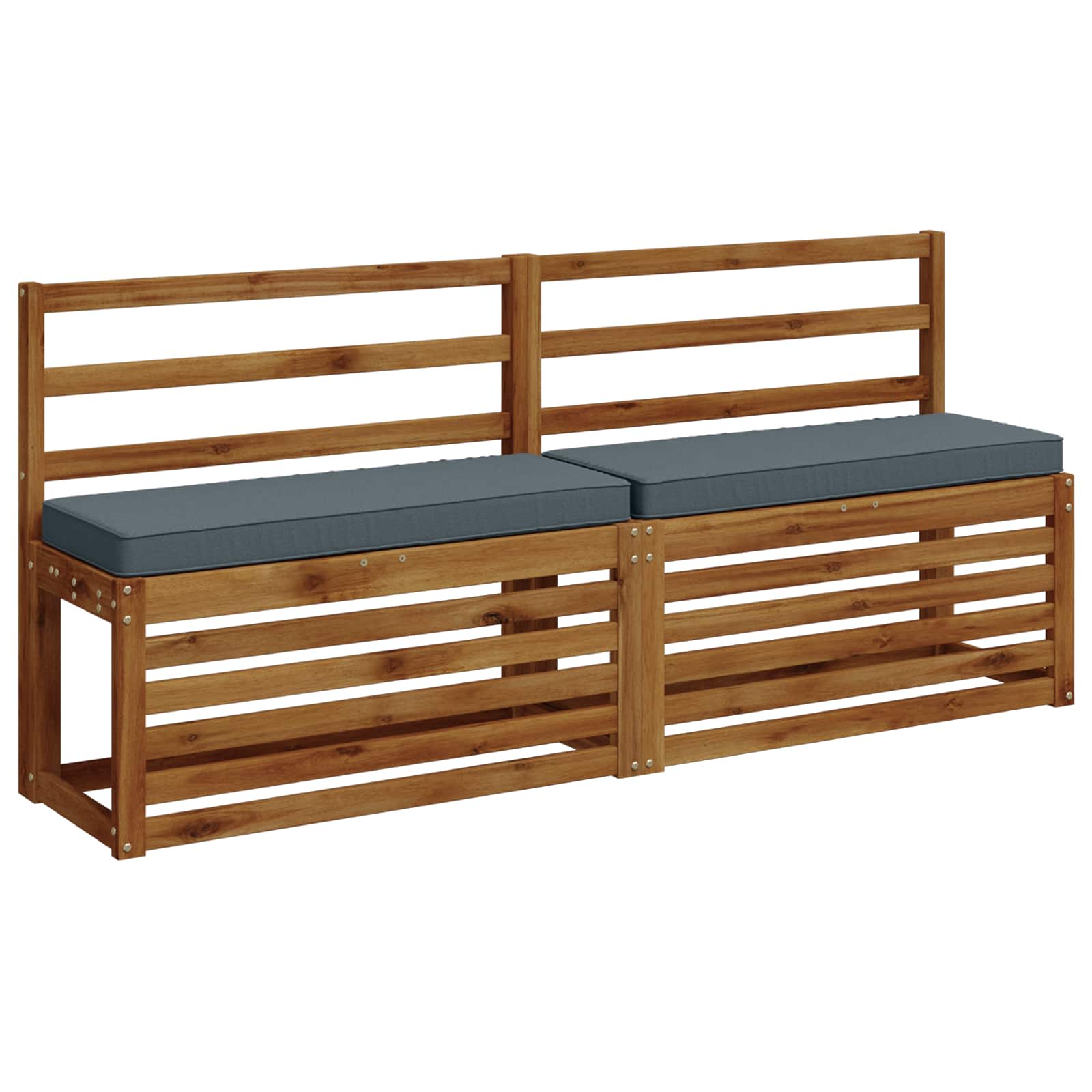 vidaXL Poduszki na ławkę 2-częściowe VUGHT 2 pcs 100% poliester