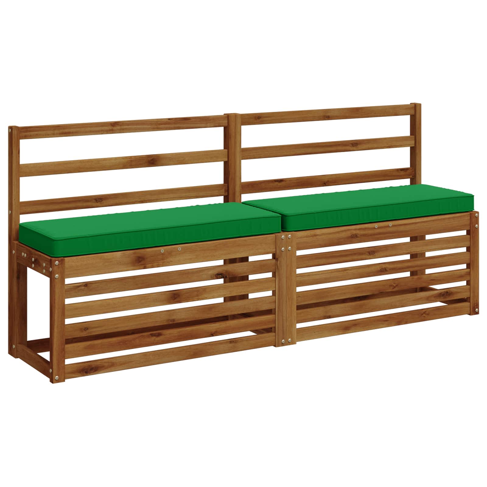 vidaXL Poduszki na ławkę 2-częściowe VUGHT 2 pcs 100% poliester