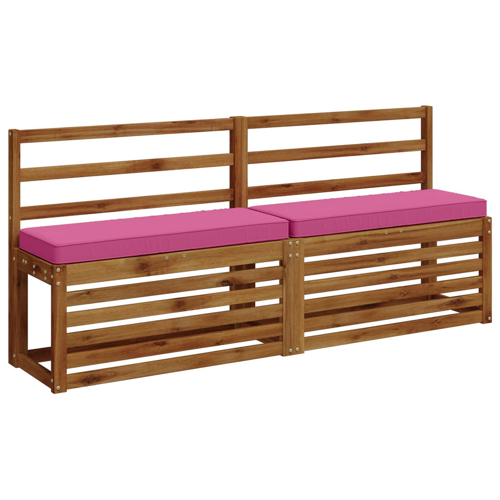 vidaXL Poduszki na ławkę 2-częściowe VUGHT 2 pcs 100% poliester różowy
