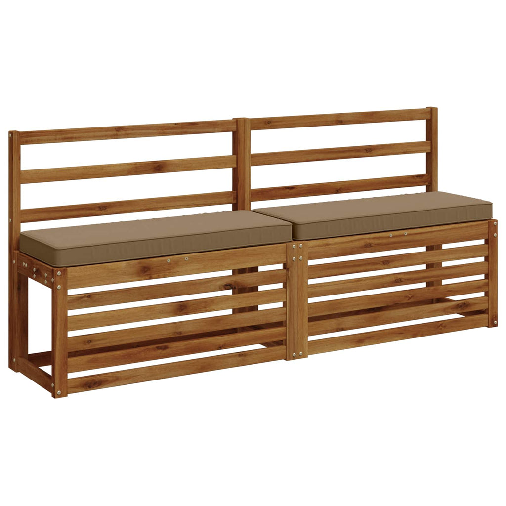 vidaXL Poduszki na ławkę 2-częściowe VUGHT 2 pcs 100% poliester