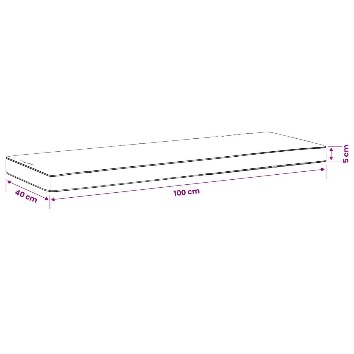 vidaXL Poduszka na ławkę 1-częściowa VUGHT 100% poliester