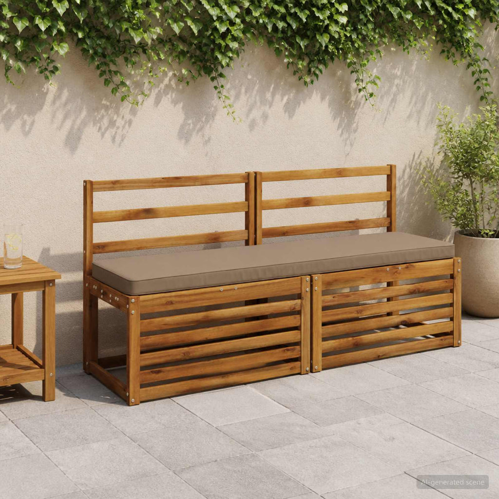 vidaXL Poduszki na ławkę 2-częściowe VUGHT 2 szt. 100% poliester