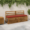vidaXL Poduszka na ławkę 1-częściowa VUGHT 100% poliester czerwony