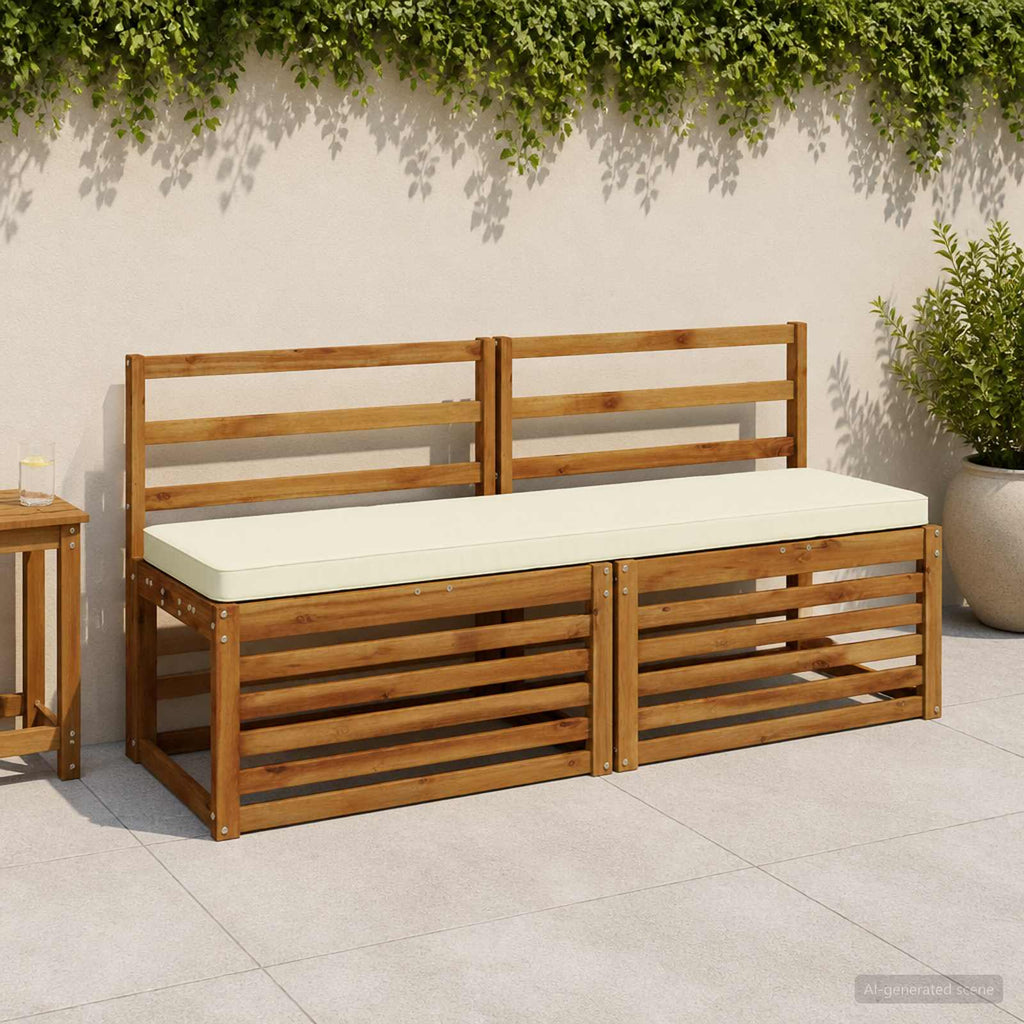 vidaXL Poduszki na ławkę 2-częściowe VUGHT 2 szt. 100% poliester