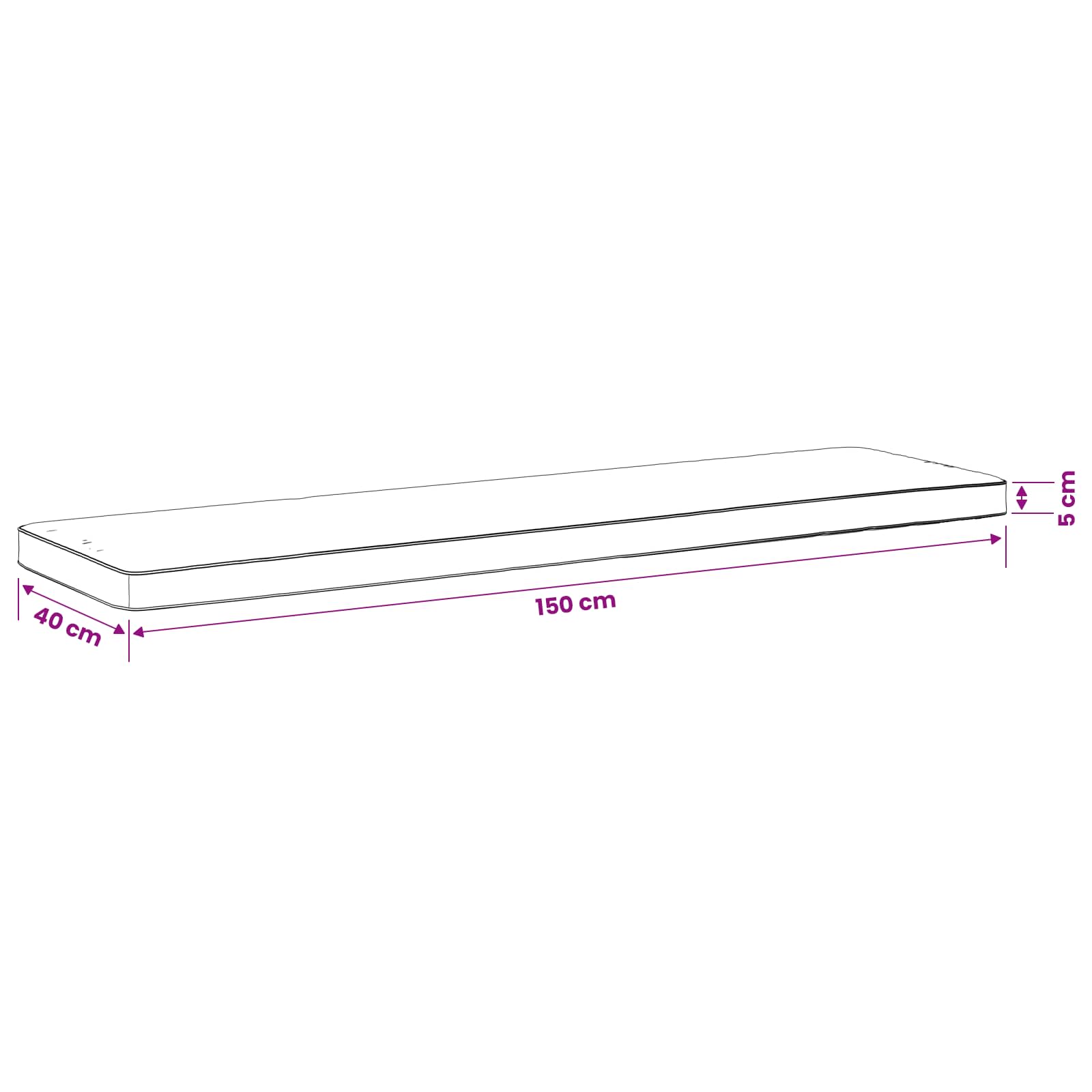vidaXL Poduszki na ławkę 2-częściowe VUGHT 2 szt. 100% poliester