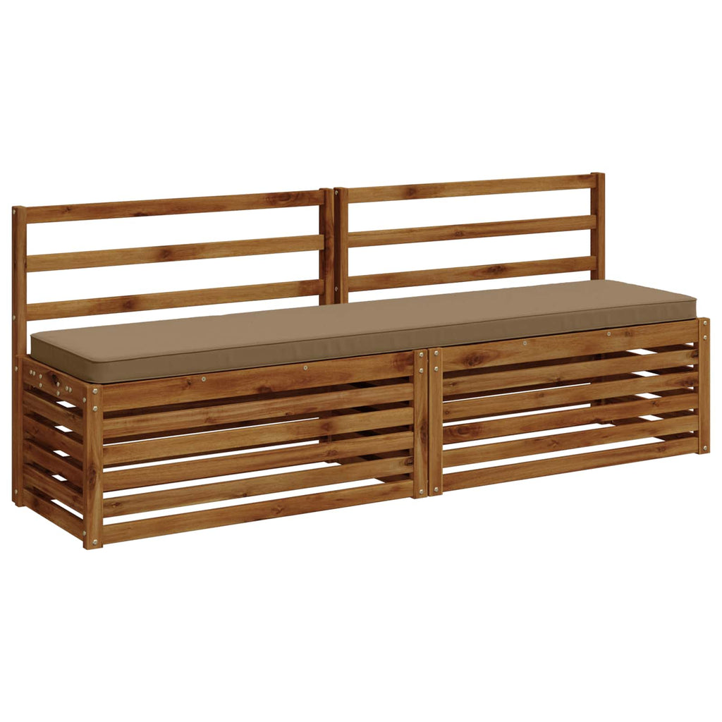 vidaXL Poduszki na ławkę 2-częściowe VUGHT 2 szt. 100% poliester