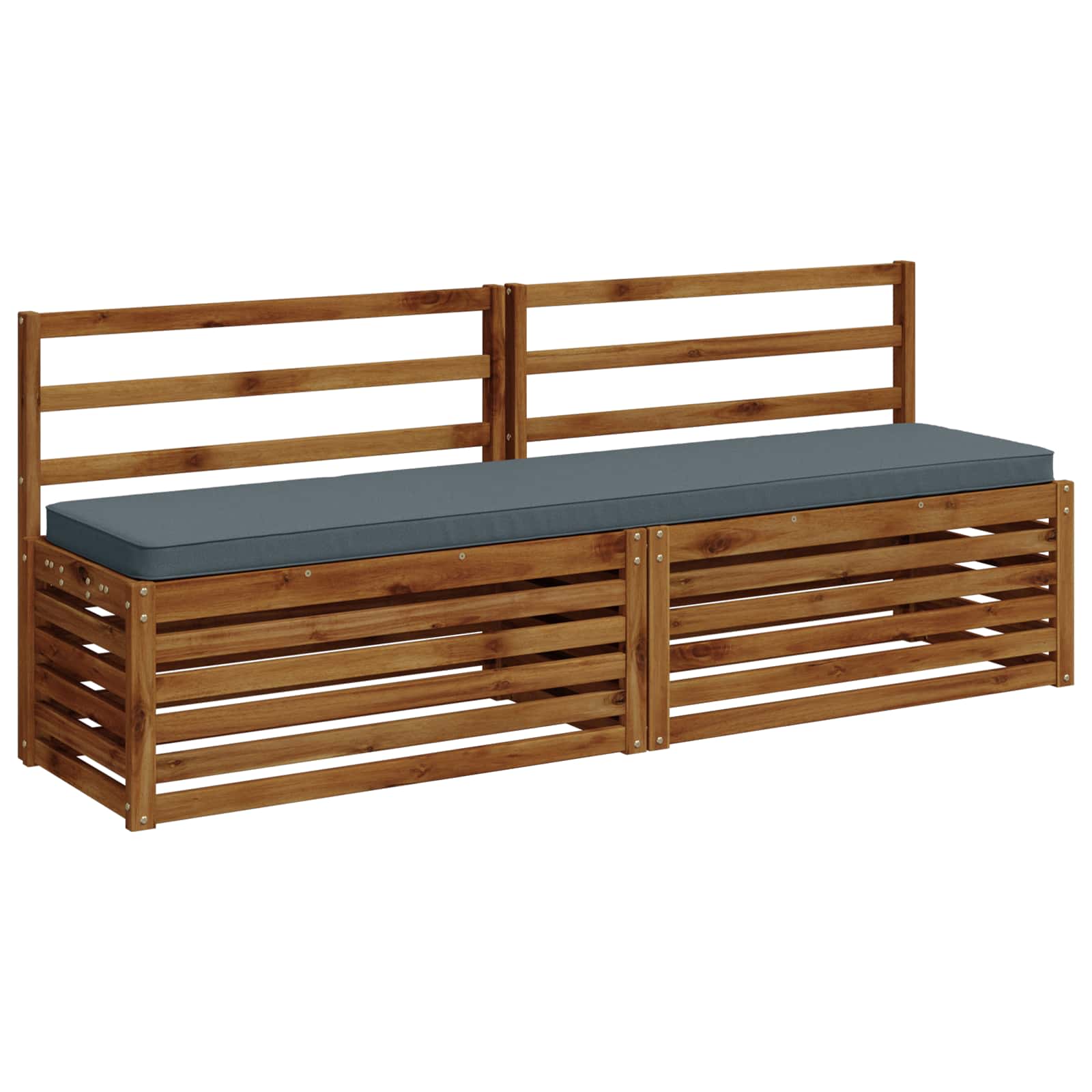 vidaXL Poduszki na ławkę 2-częściowe VUGHT 2 szt. 100% poliester