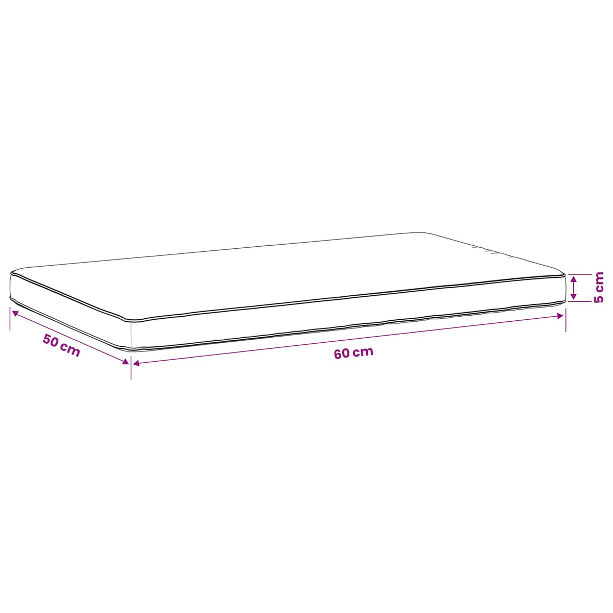 vidaXL Poduszki na ławkę 2-częściowe VUGHT 2 szt. 100% poliester