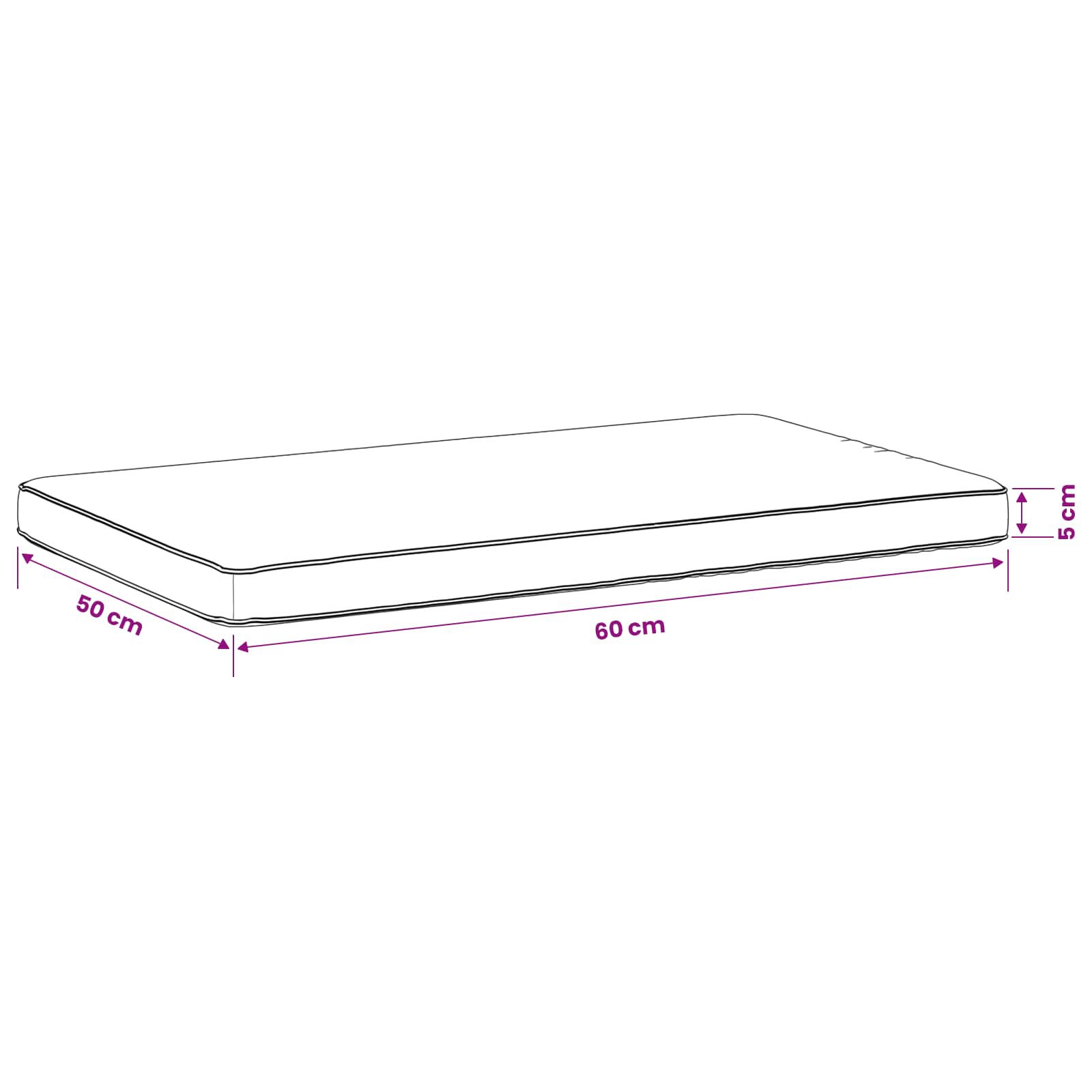 vidaXL Poduszki na ławkę 2-częściowe VUGHT 2 szt. 100% poliester
