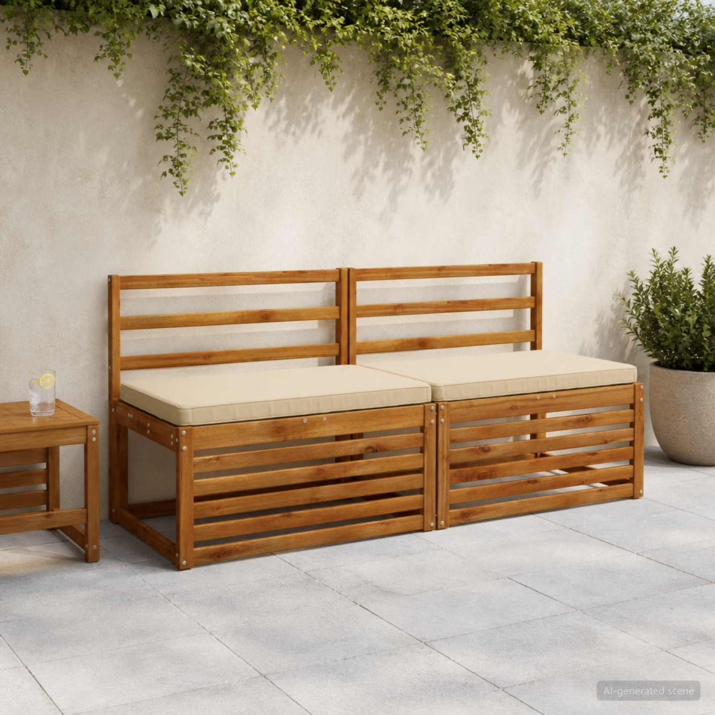 vidaXL Poduszka na ławkę 1-częściowa VUGHT 100% poliester Beżowy