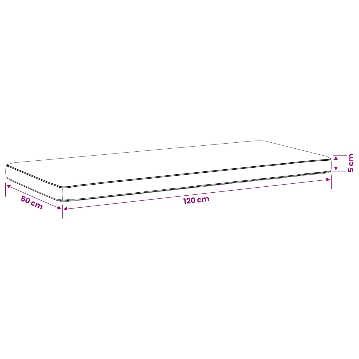 vidaXL Poduszka na ławkę 1-częściowa VUGHT 100% poliester