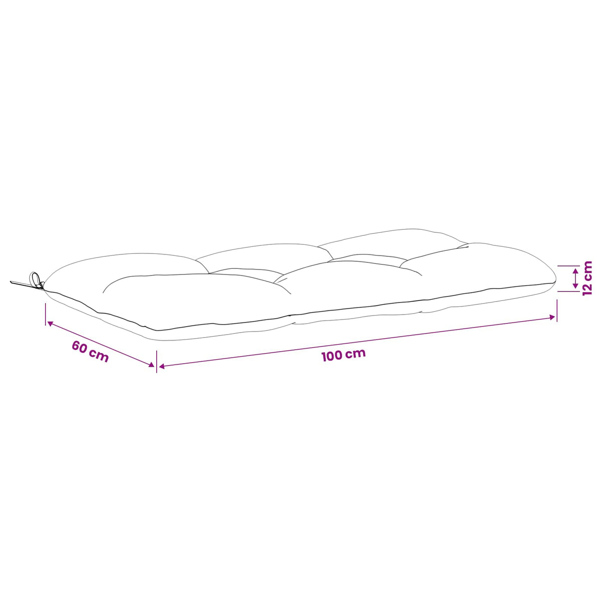 vidaXL Poduszki na ławkę 2-częściowe VIANEN 100% poliester