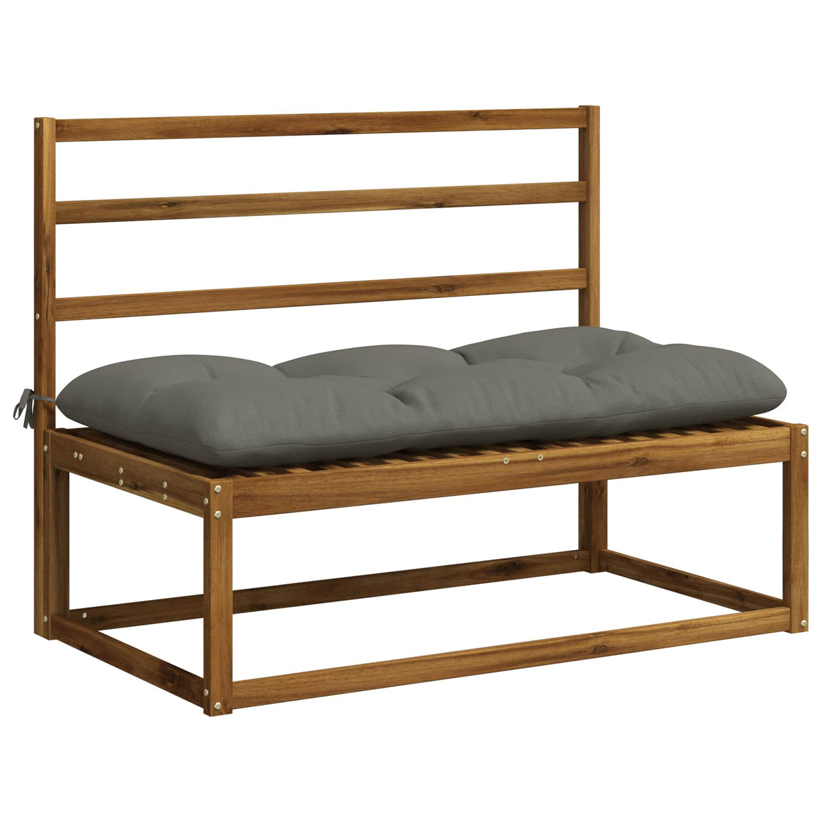 vidaXL Poduszka na ławkę VIANEN 100% poliester Szary 100 x 60 x 12 cm