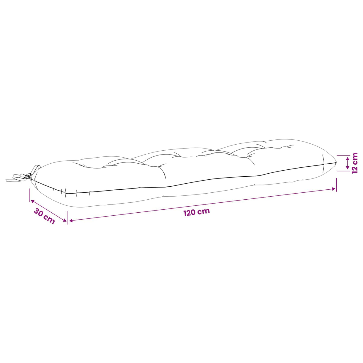 vidaXL Poduszki na ławkę 2-częściowe VIANEN 100% poliester antracytowy