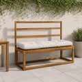 vidaXL Poduszka na ławkę VIANEN 100% poliester Biały 120 x 40 x 12 cm