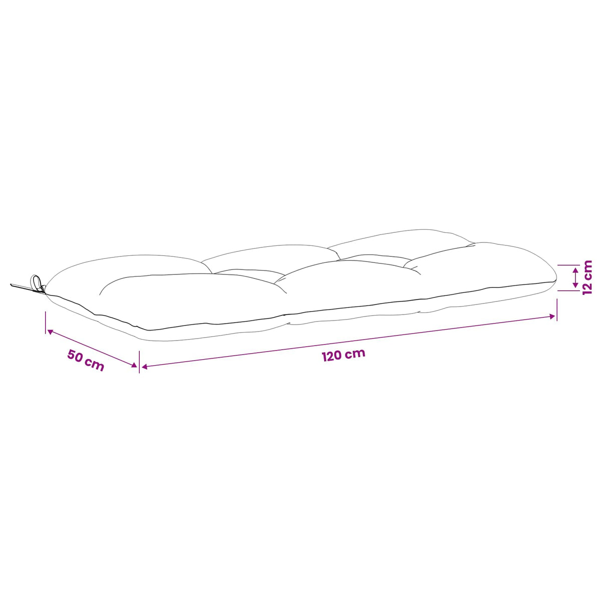 vidaXL Poduszki na ławkę 2-częściowe VIANEN 100% poliester
