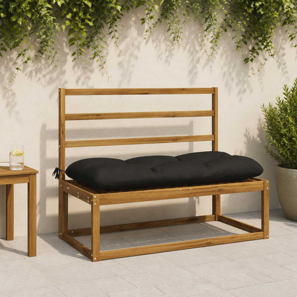 vidaXL Poduszka na ławkę VIANEN 100% poliester Czarny 120 x 50 x 12 cm