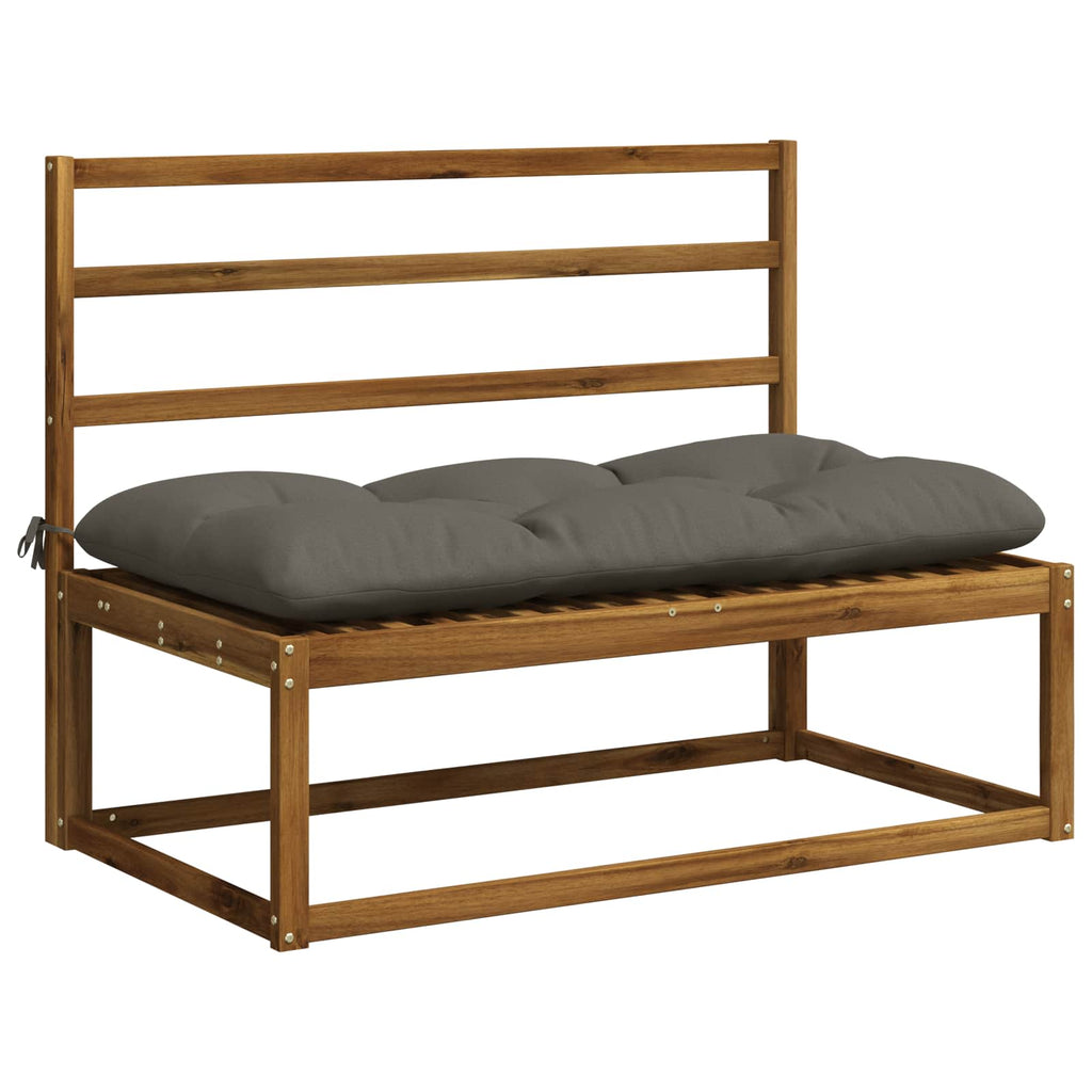 vidaXL Poduszka na ławkę VIANEN 100% poliester Szary 130 x 60 x 12 cm