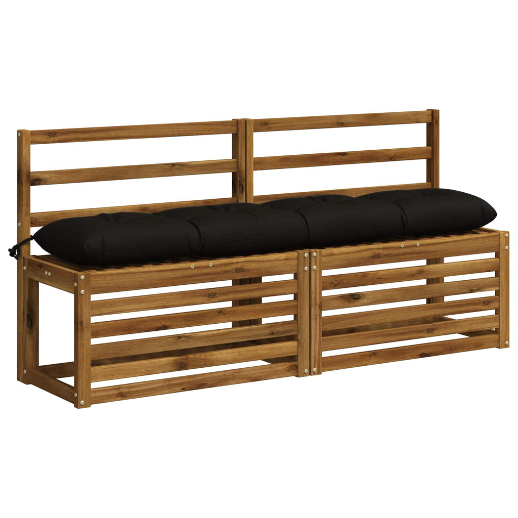 vidaXL Poduszka na ławkę VIANEN 100% poliester Czarny 140 x 30 x 12 cm
