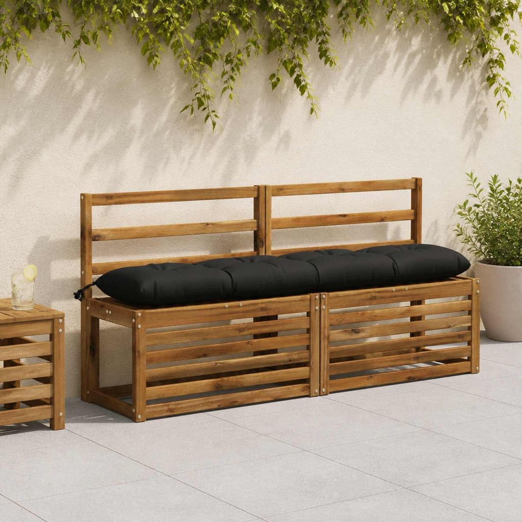 vidaXL Poduszka na ławkę VIANEN 100% poliester Czarny 140 x 30 x 12 cm