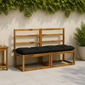 vidaXL Poduszka na ławkę VIANEN 100% poliester Czarny 150 x 40 x 12 cm