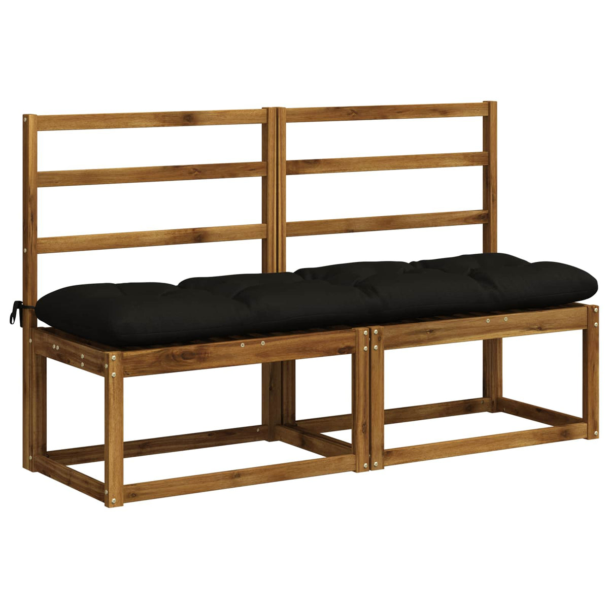 vidaXL Poduszka na ławkę VIANEN 100% poliester Czarny 150 x 40 x 12 cm
