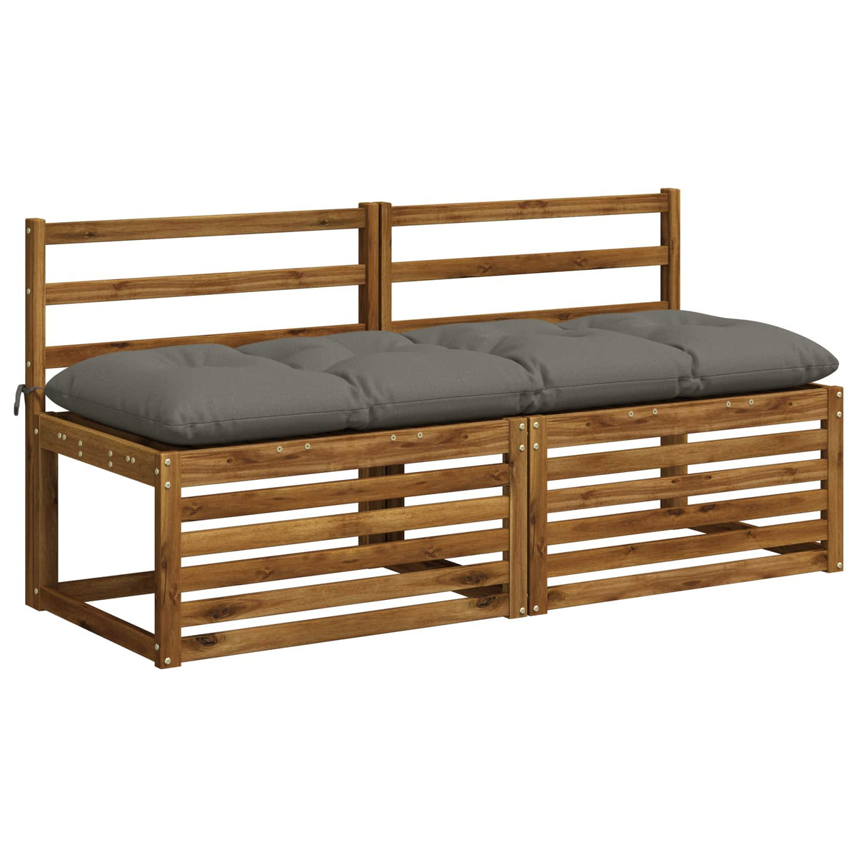 vidaXL Poduszka na ławkę VIANEN 100% poliester Szary 150 x 50 x 12 cm