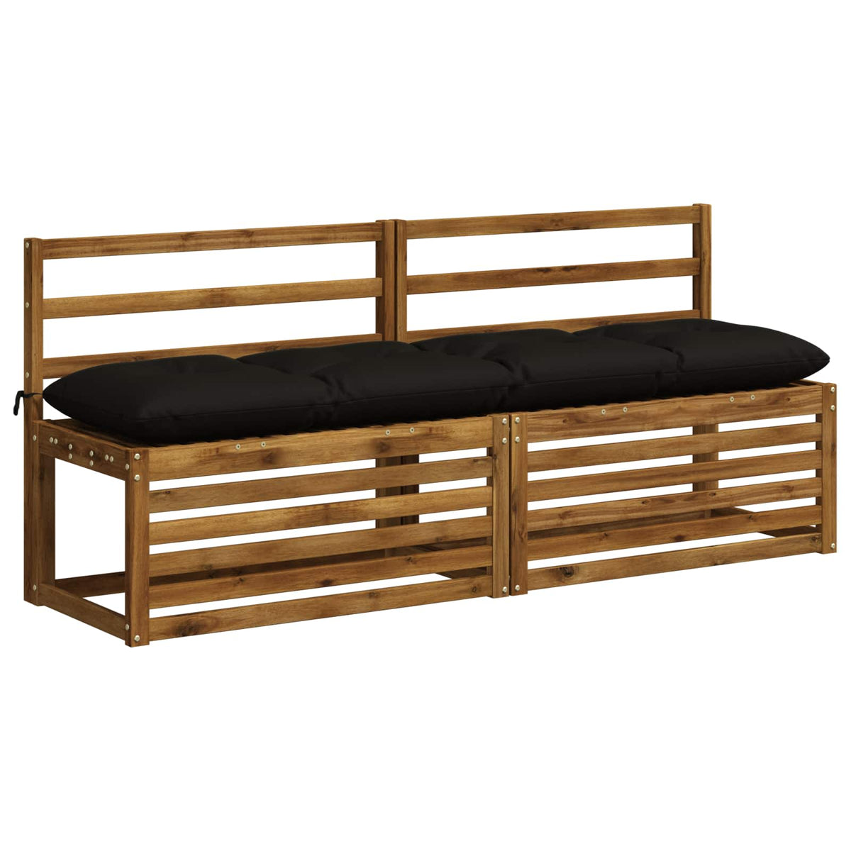 vidaXL Poduszka na ławkę VIANEN 100% poliester Czarny 160 x 40 x 12 cm