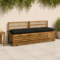 vidaXL Poduszka na ławkę VIANEN 100% poliester Czarny 160 x 40 x 12 cm