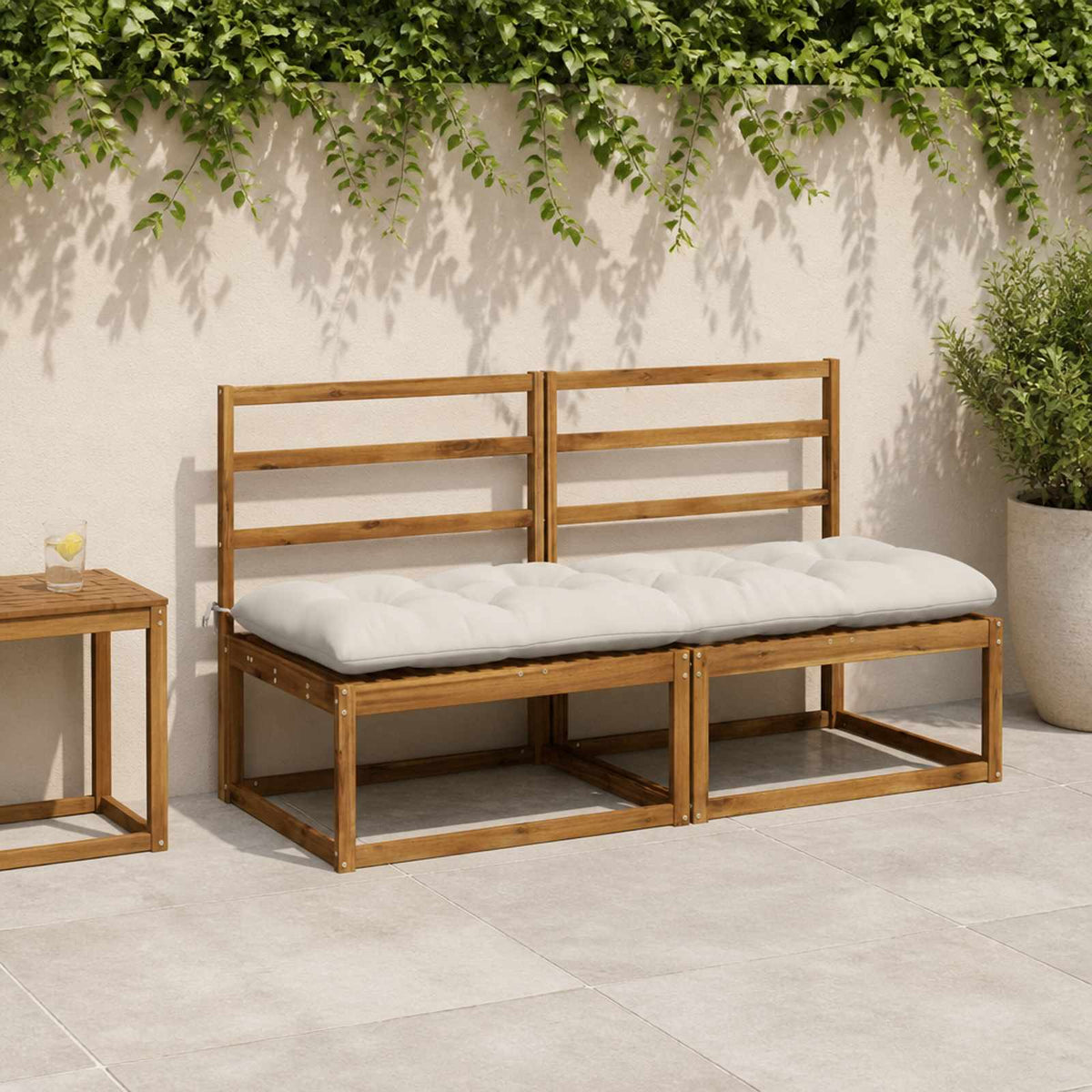 vidaXL Poduszka na ławkę VIANEN 100% poliester Biały 180 x 60 x 12 cm