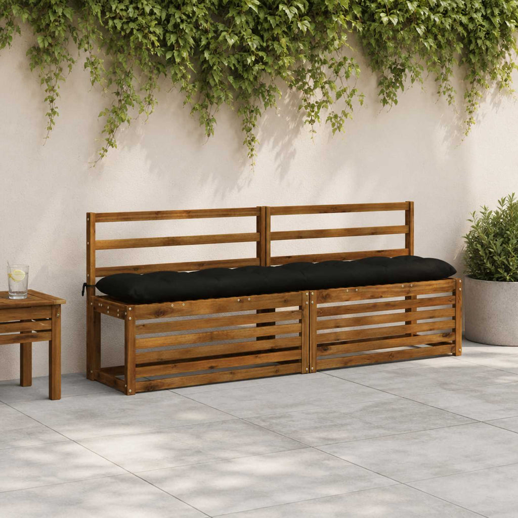 vidaXL Poduszka na ławkę VIANEN 100% poliester Czarny 200 x 30 x 12 cm