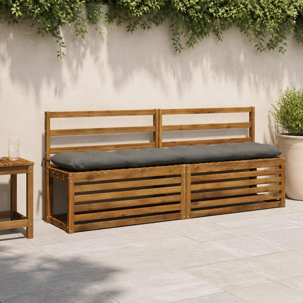 vidaXL Poduszka na ławkę VIANEN 100% poliester Szary 200 x 30 x 12 cm
