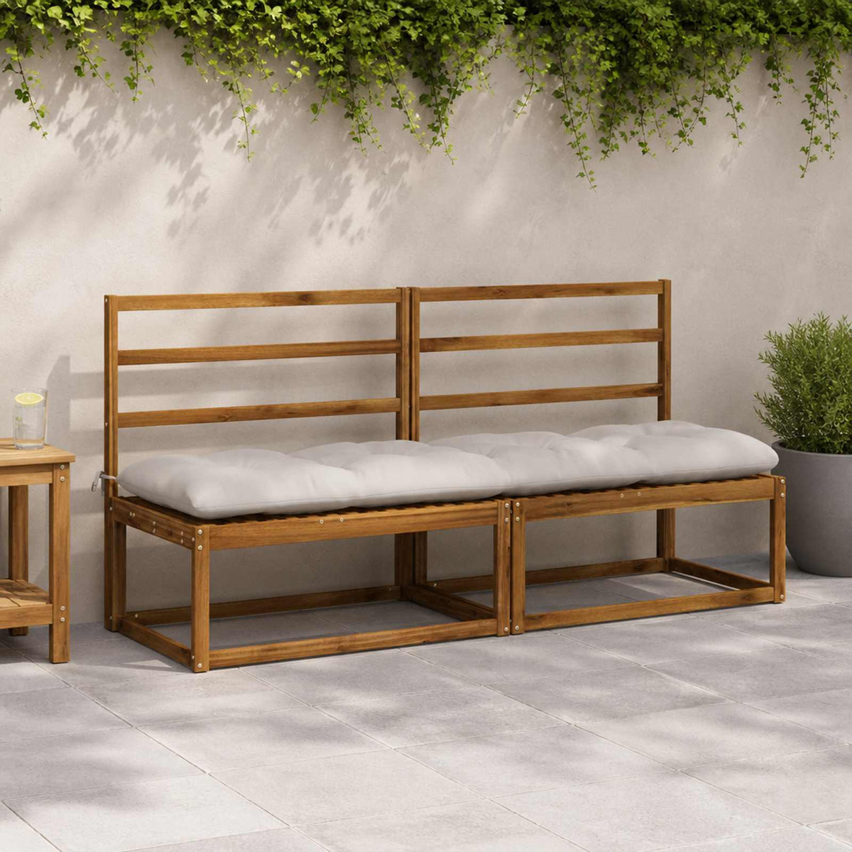 vidaXL Poduszka na ławkę VIANEN 100% poliester Biały 200 x 50 x 12 cm