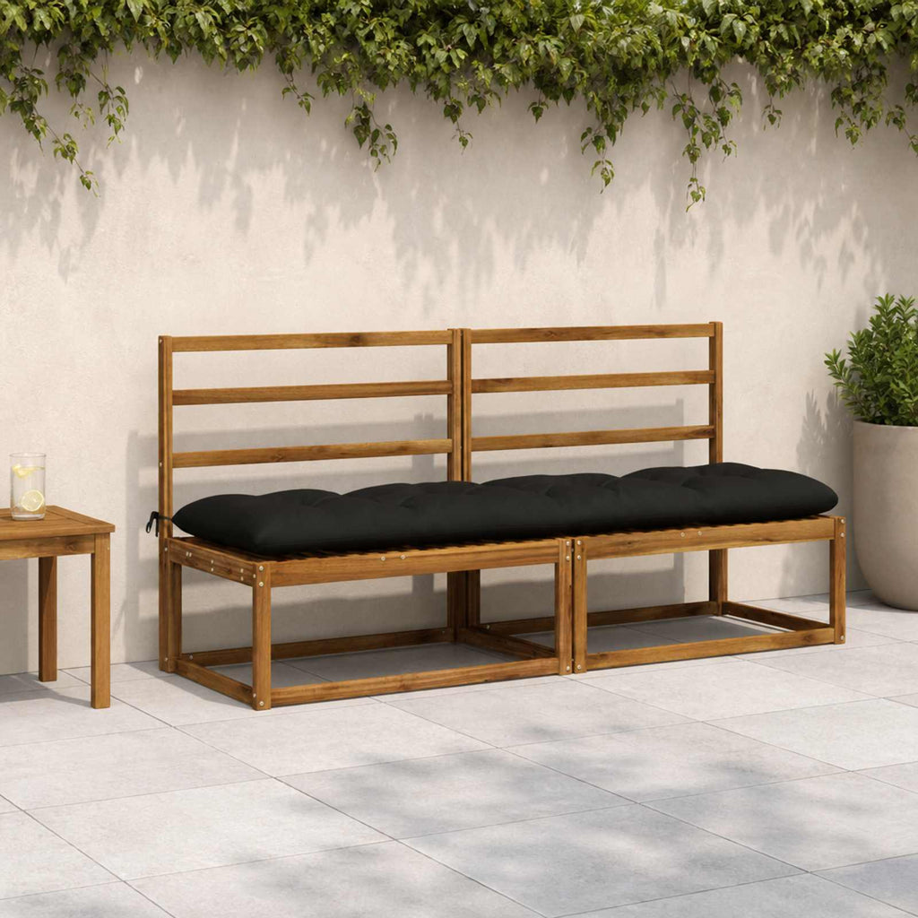 vidaXL Poduszka na ławkę VIANEN 100% poliester Czarny 200 x 50 x 12 cm