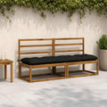 vidaXL Poduszka na ławkę VIANEN 100% poliester Czarny 200 x 50 x 12 cm