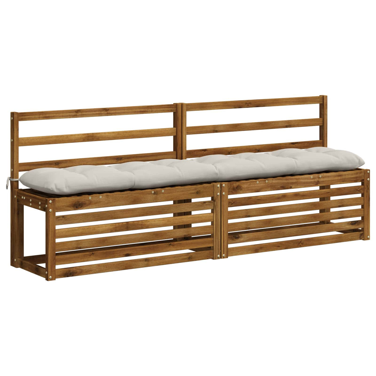 vidaXL Poduszka na ławkę VIANEN 100% poliester Biały 200 x 30 x 12 cm