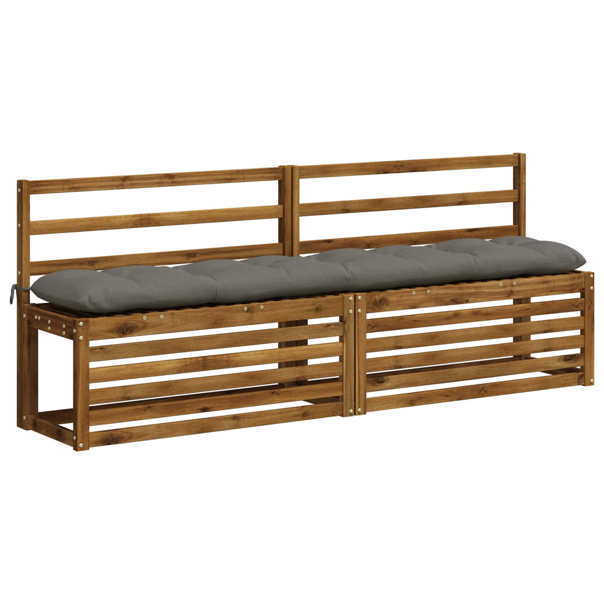 vidaXL Poduszka na ławkę VIANEN 100% poliester Szary 200 x 30 x 12 cm