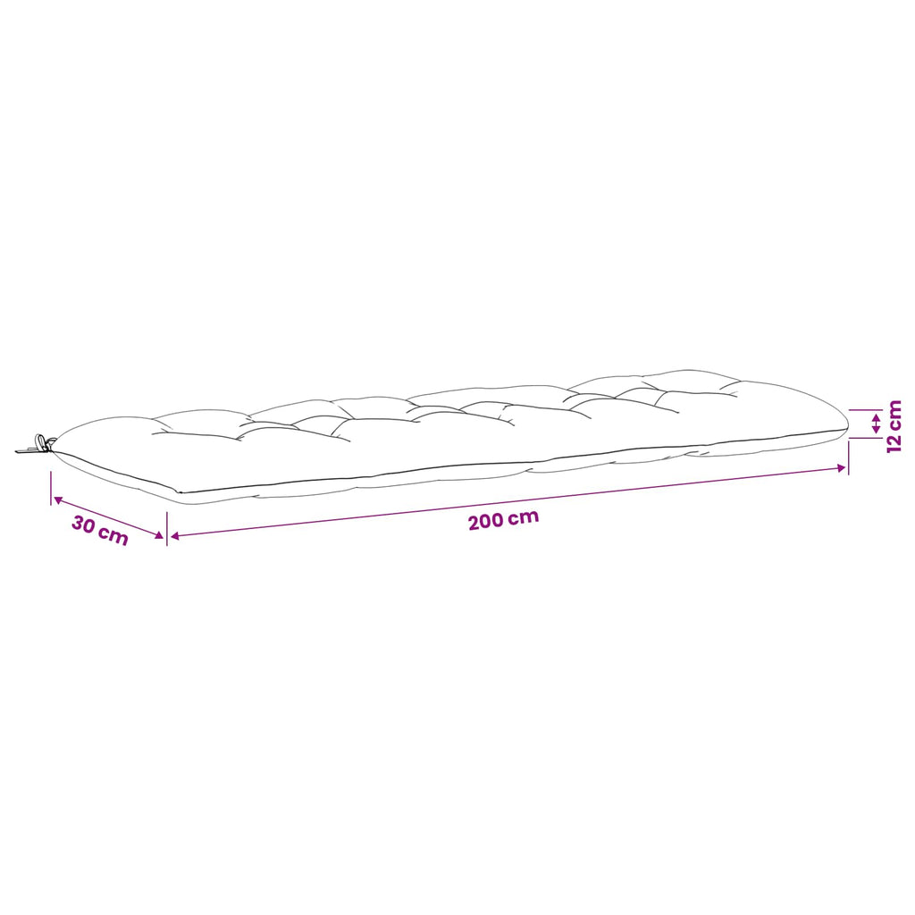 vidaXL Poduszki na ławkę VIANEN 2 szt. 100% poliester kremowy