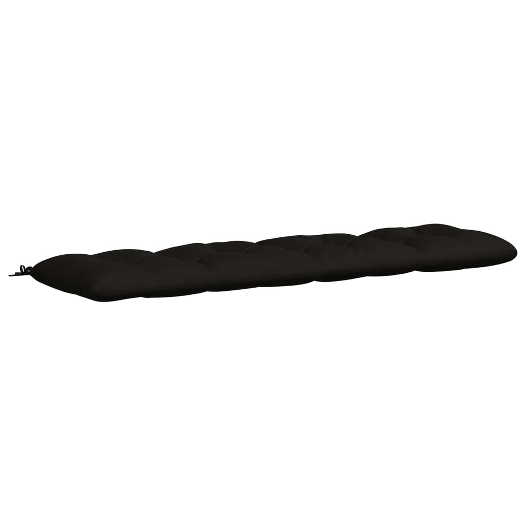 vidaXL Poduszka na ławkę VIANEN 100% poliester Czarny 200 x 50 x 12 cm