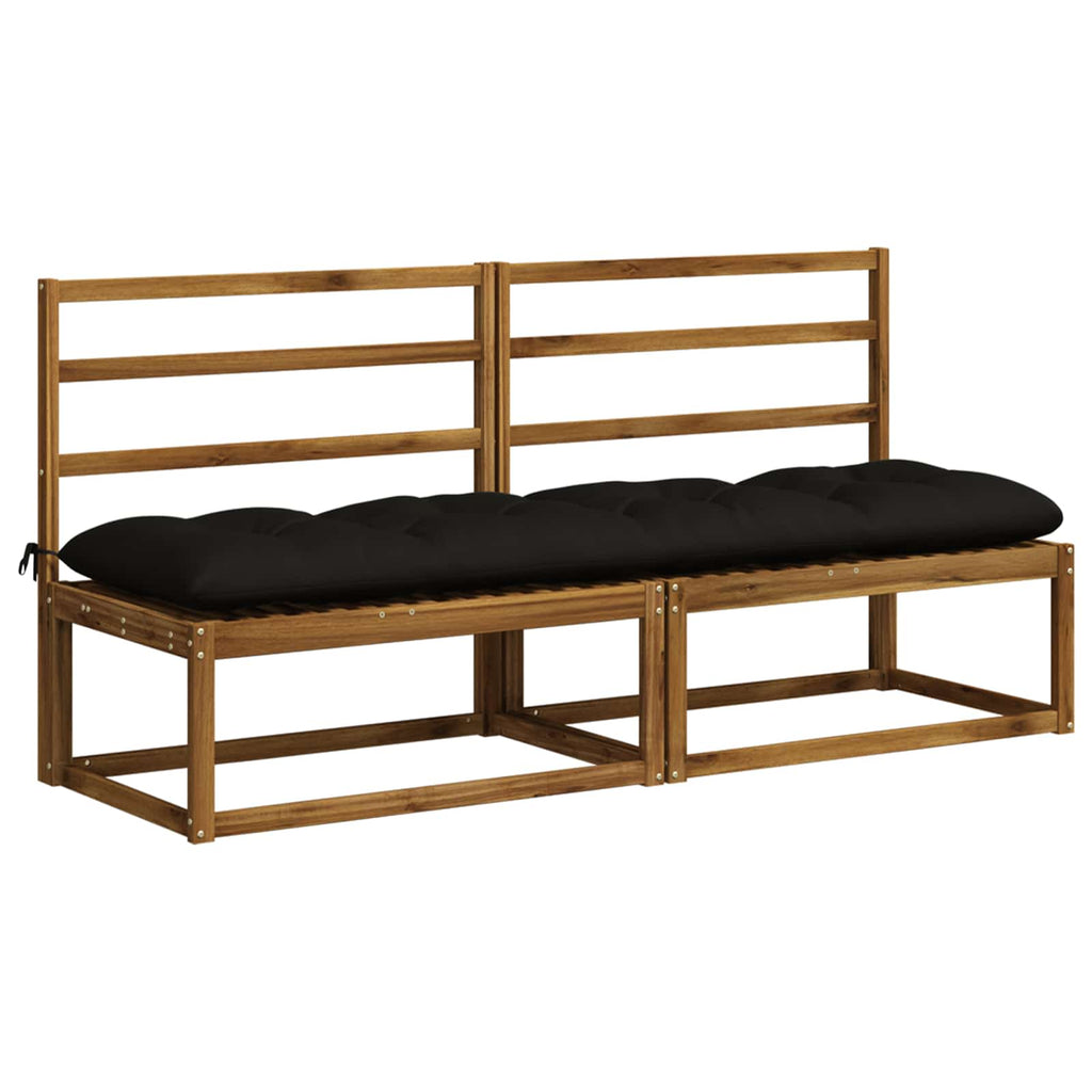 vidaXL Poduszka na ławkę VIANEN 100% poliester Czarny 200 x 50 x 12 cm