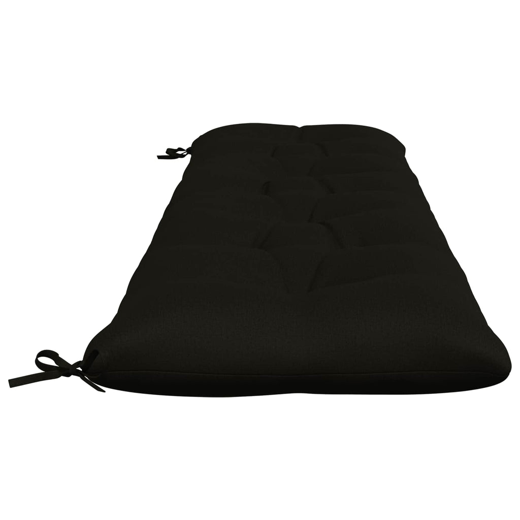 vidaXL Poduszka na ławkę VIANEN 100% poliester Czarny 200 x 50 x 12 cm