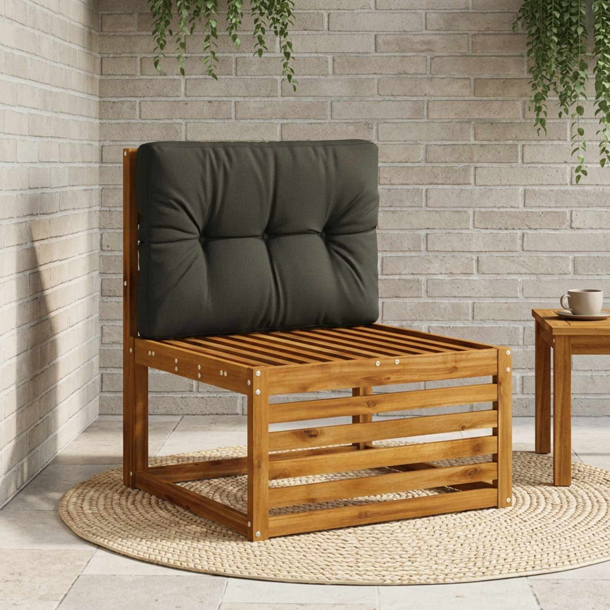 vidaXL Poduszka na paletę VIANEN 100% poliester Czarny 70 x 60 x 12 cm